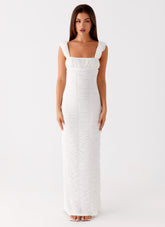 Senses Midi Dress - White